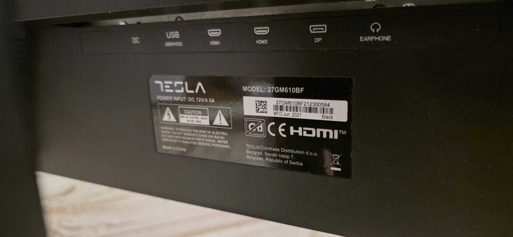 Monitor Tesla 27"