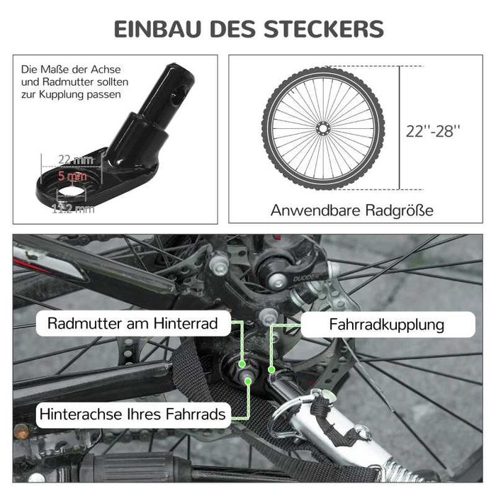 PawHut 2-в-1 Количка за кучета, ремарке за велосипеди до 20 кг