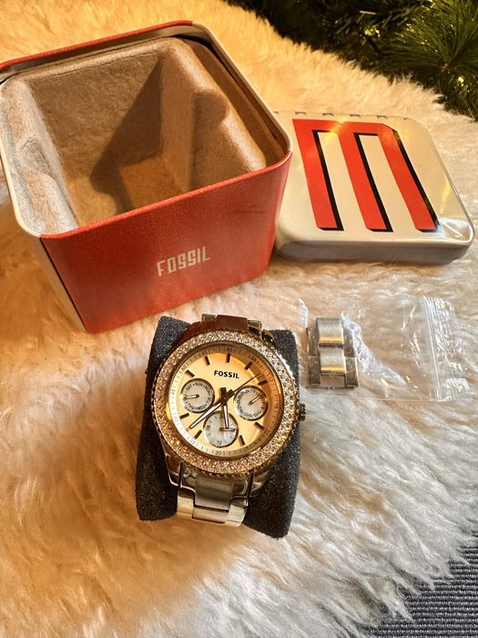 Ceas dama auriu Fossil ES3101 cu cutie de depozitare