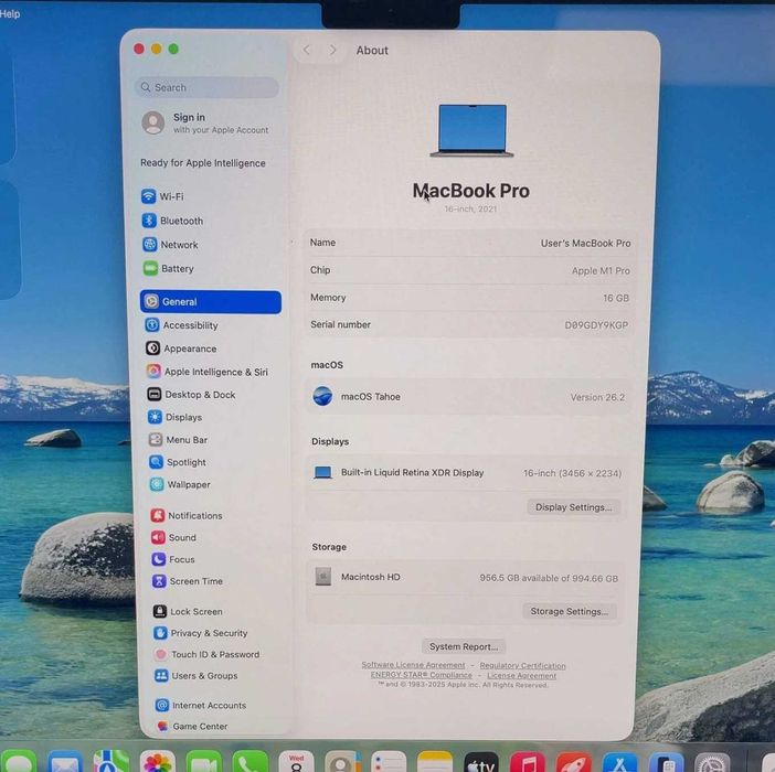 Polniy komplekt Macbook M1 Pro chip | 97%  | 1 Tera