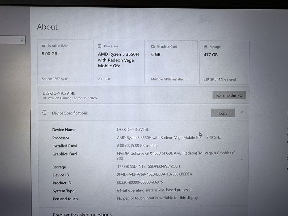 Ноутбук Игровой HP