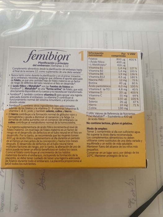 Femibion 1 Acid Folic