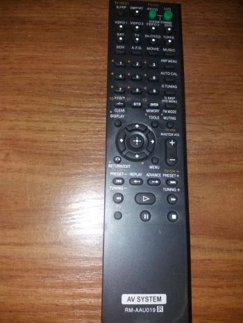 Дистанционно Sony за ресивъри и ДВД