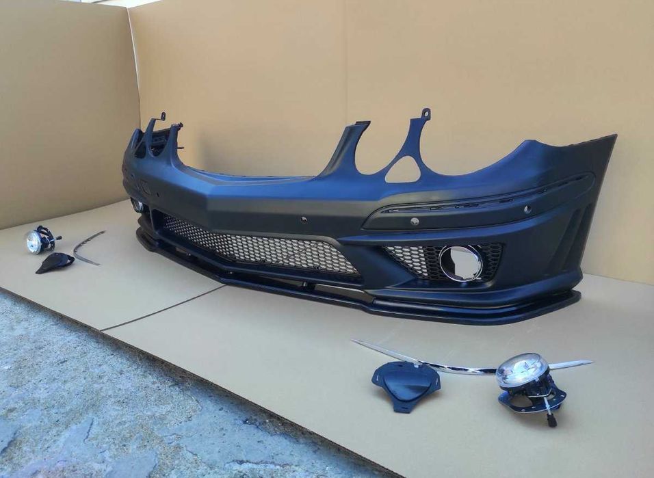 предна броня Mercedes W211 Е63 AMG + Лип спойлер Е63