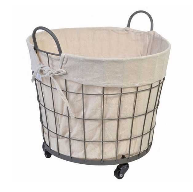 Метален кош с колела, за дърва, книги, дом. аксесоари и др, 2 варианта