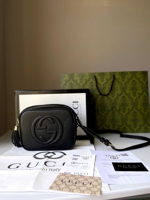 Poseta/Geanta Gucci Black Leather 21x15x6