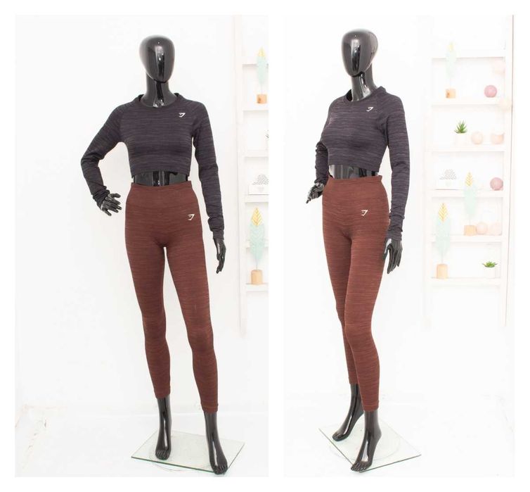 Gymshark комплект топ и клин висока талия за фитнес и спорт М