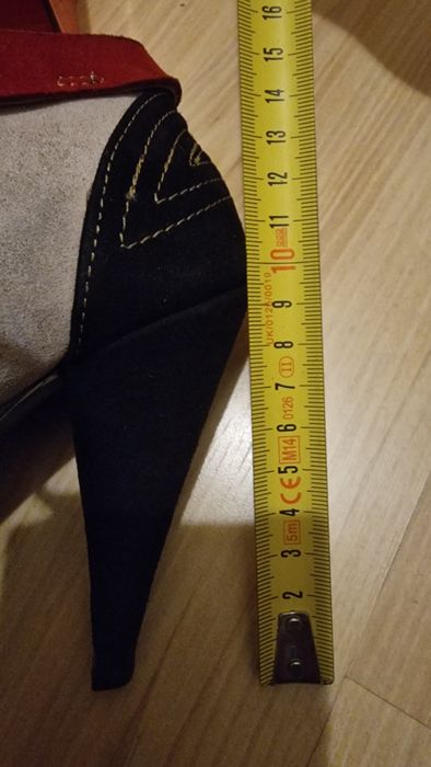 Botine/ghete cu toc, piele intoarsa, toc 9 cm, impecabile