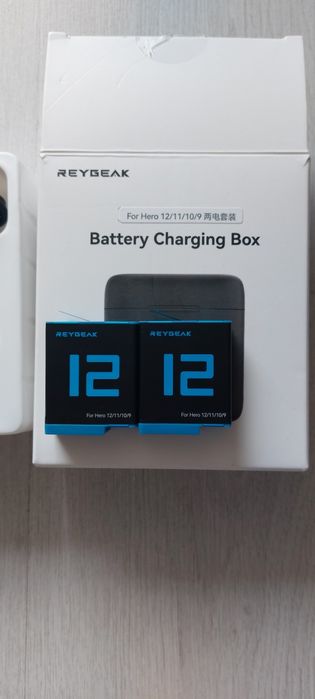 Нов комплект зарядна станция REYGEAK с 2 батерии за GoPro Hero 9/10/11