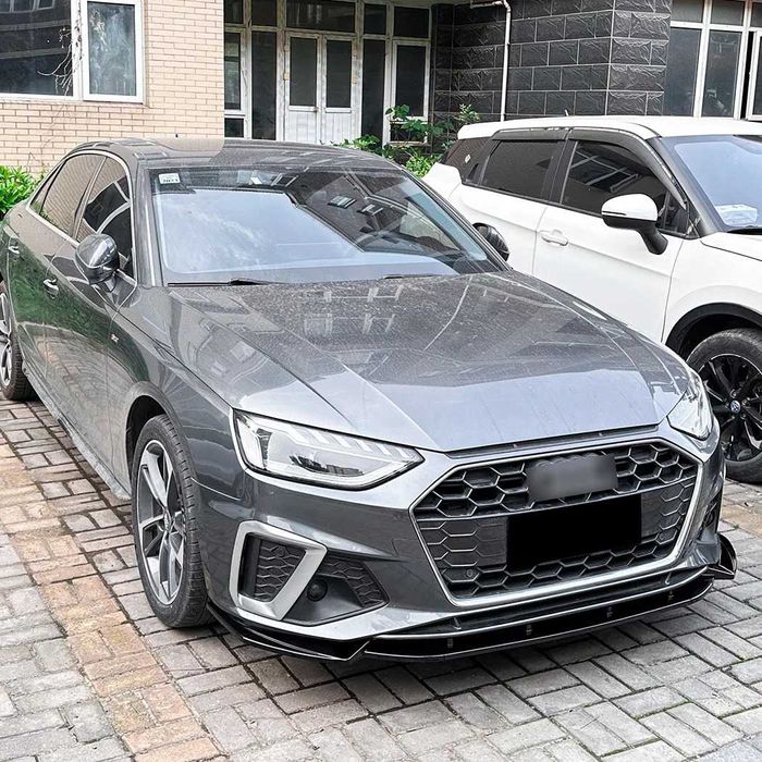 Lip Prelungire Extensie Bara Fata Audi A4 B9 LCI Sline, Negru Lucios
