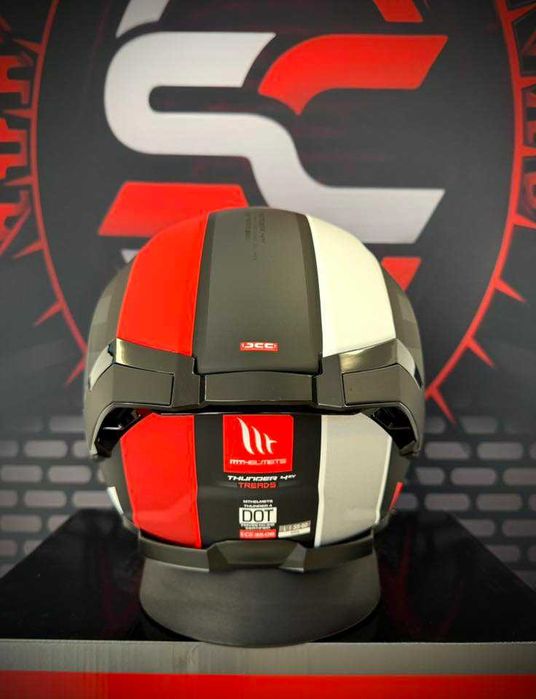 НОВА Каска MT Thunder 4 SV TREADS B5 MATT Grey/Red