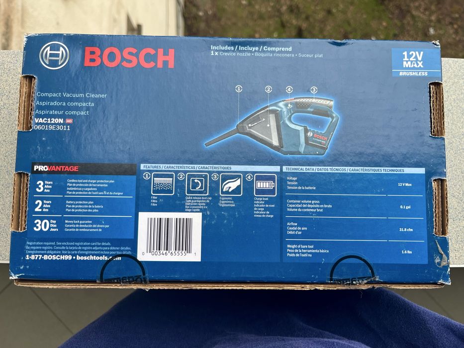 Bosch безжична прахосмкачка VAC 120n