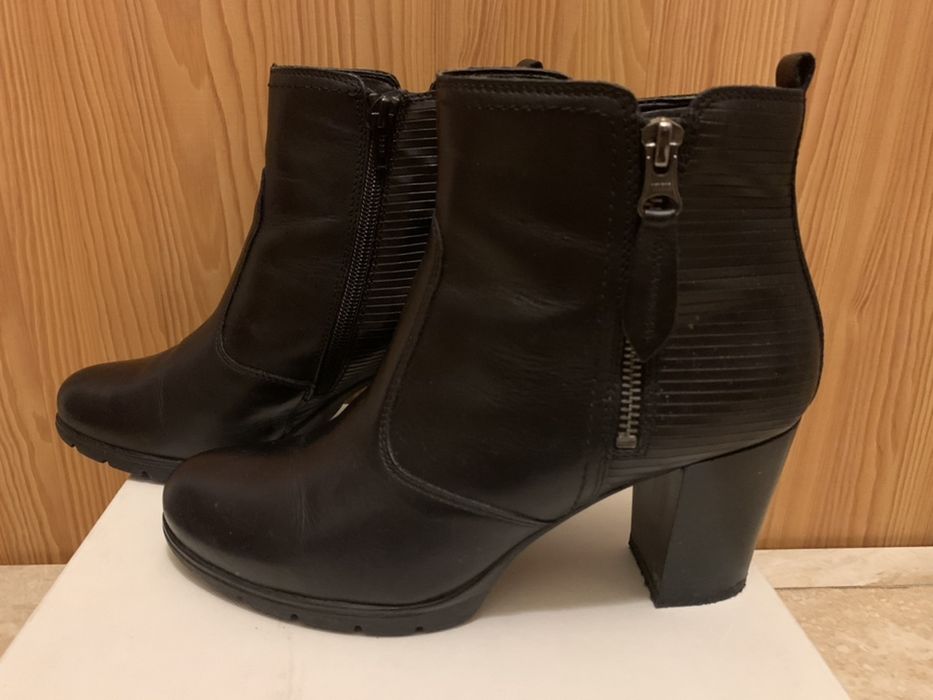 Botine negre din piele Dasha,marimea 39