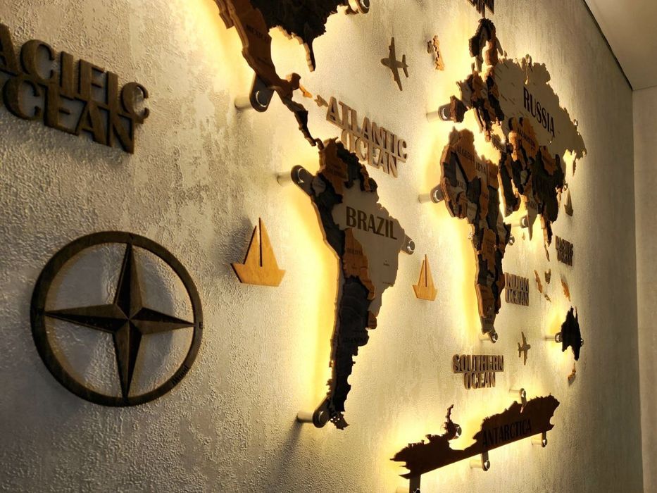 3D, karta mira, dunyo xaritasi 3Д, карта мира, дунё харитаси декор рем