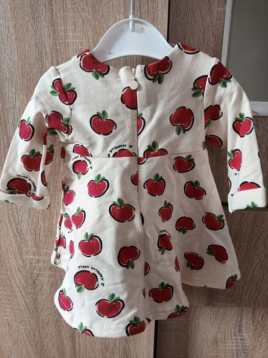 Нова рокля с лента за коса за новородено Mayoral