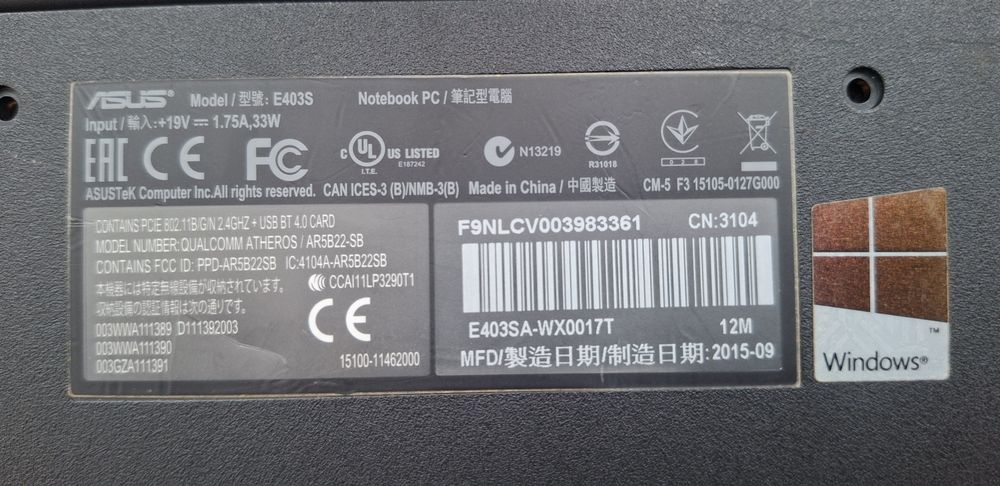 Laptop Asus - Defect