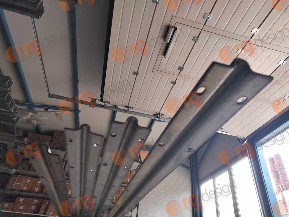 Sina Poarta Culisanta cu profil tip U (OMEGA) si tip V (CORNIER)