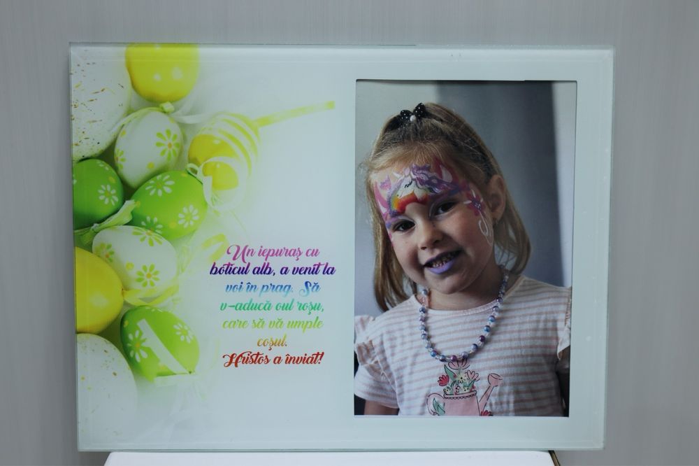 Rama foto din sticla personalizata - cadou special PASTE