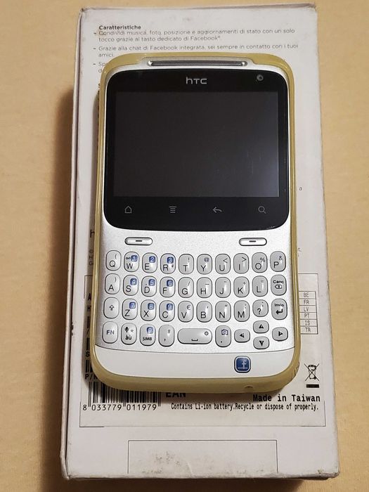 HTC ChaCha A810e la cutie, cu cablu de date, husă originală si folie
