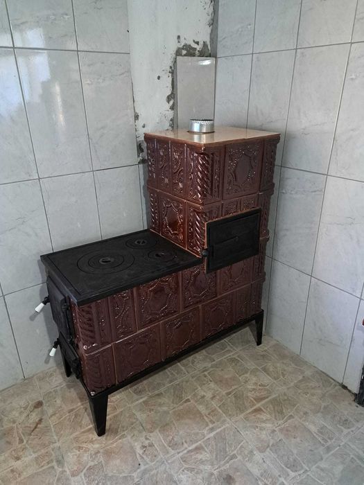 Soba teracota,sobe mobile,sobita premontata fabricata roti plita