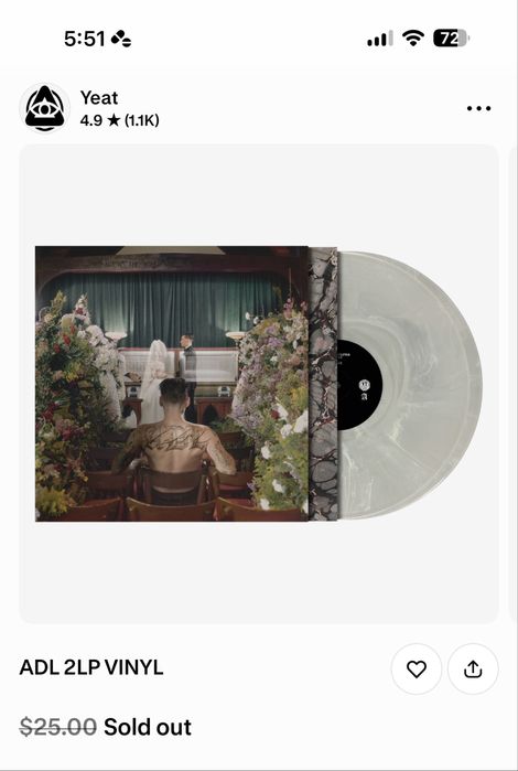 Yeat - A Dangerous Lyfe Vinyl + CD and ADL T shirt (Box set)
