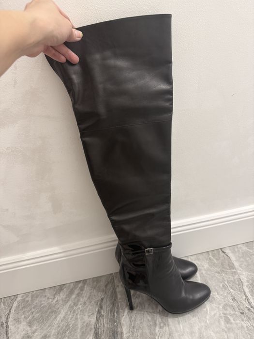 Ботфорты кожаные