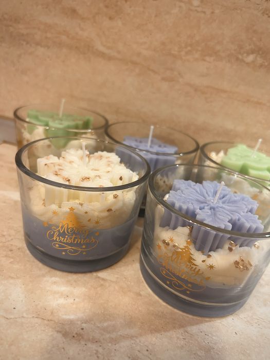 Коледни соеви свещи