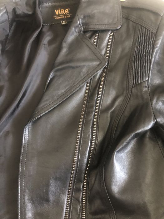 Кожаная куртка, размер 44