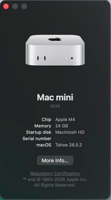 Mac mini M4 - 24GB / 256GB - Гаранция