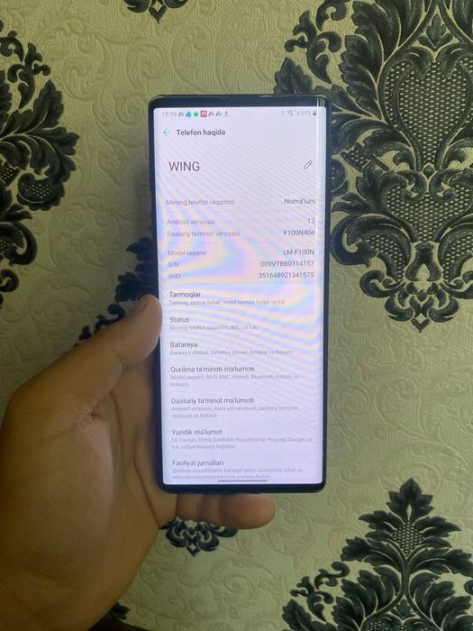 LG WING 5G 6/128 GB keliwamiz