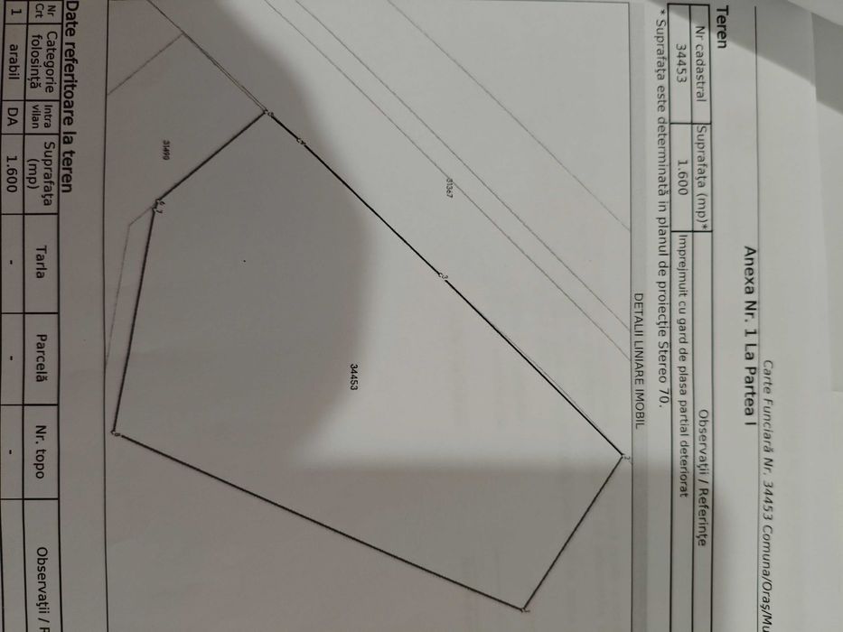 teren intravilan comuna daia