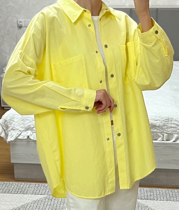 Рубашка новая с биркой лимонного цвета