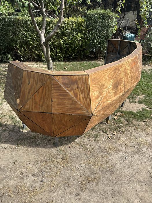 Дървен бар от два модула