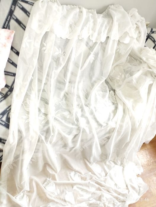 Шторы 2 шт, тюль