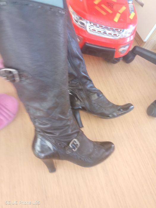 Ботуши естествена кожа 38 отлични