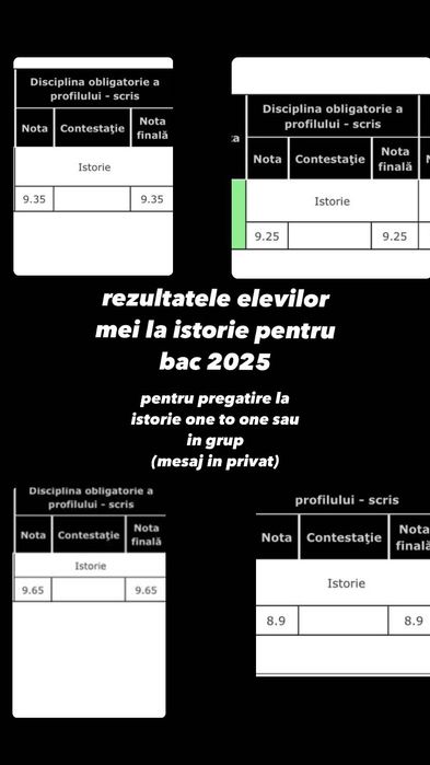 Meditatii istorie Bac! Citeste descrierea.