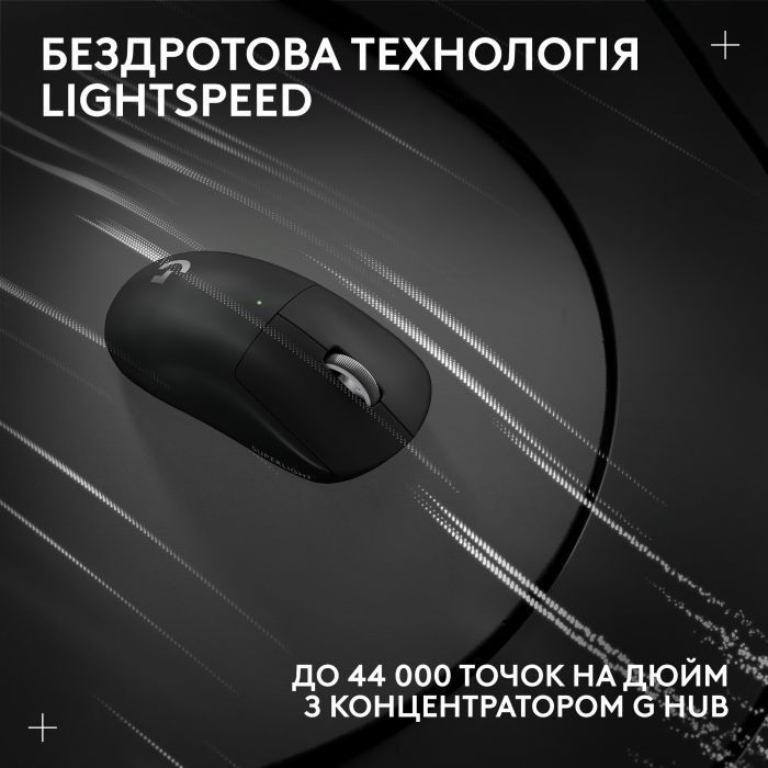 Logitech g pro x superlight 2 lightspeed, черная