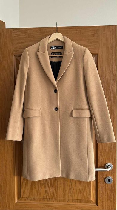 Бежово палто ZARA MANTECO S (26) размер