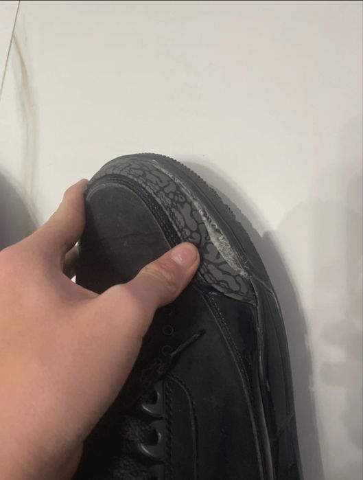 Papuci jordan 3 black cat