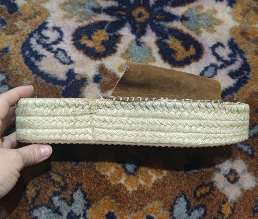 Papuci piele Lola Rey marime 38 espadrile piele