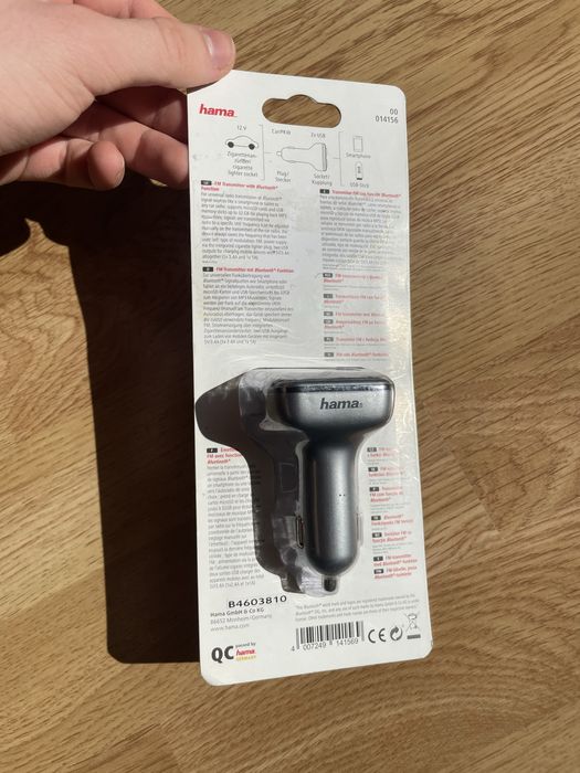 Modulator FM HAMA 14156, Bluetooth, MicroSD, USB, gri