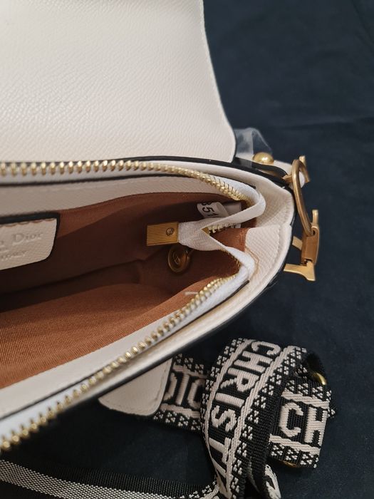 Geanta dior Saddle alba