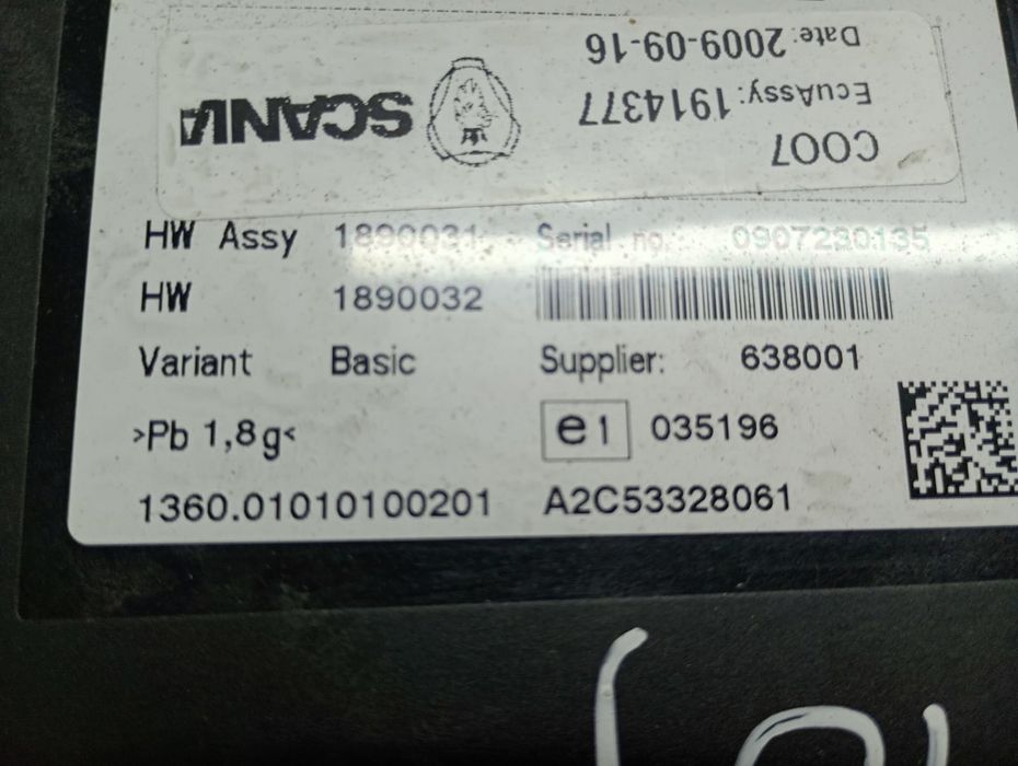Modul confort A2C53328061 Scania R420 1 (2004 - 2009) 12.0 HPI DC12 15 L01 12.0 HPI DC12 15 L01 DC12 15 L01