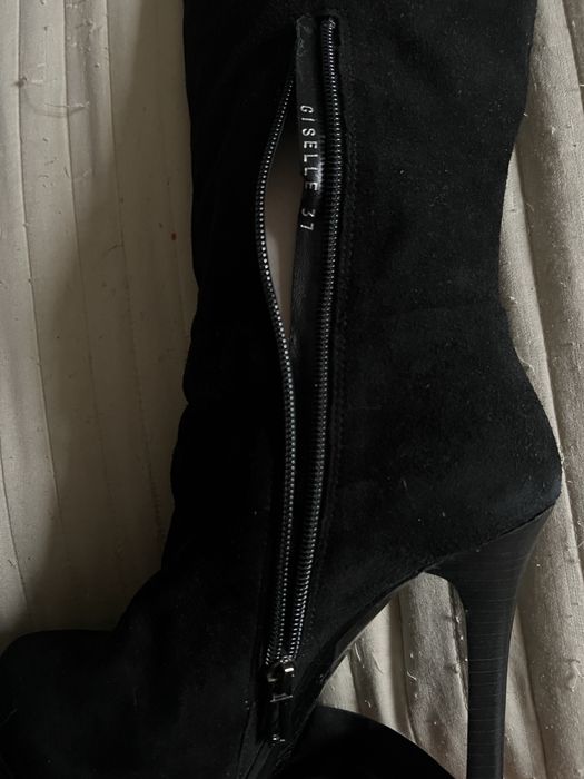 Замшевые Ботфорты