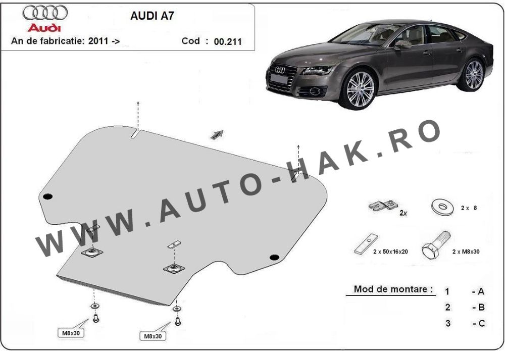 Scut metalic cutie de viteze Audi A7 2011 -2020