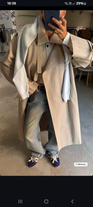 Trench din blend de vascoza