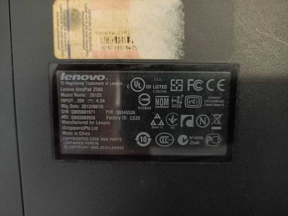 Ноутбук Lenovo IdeaPad Z580