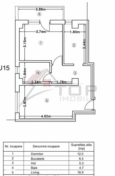 Apartament 2 camere Visan - Finalizat - Intabulat