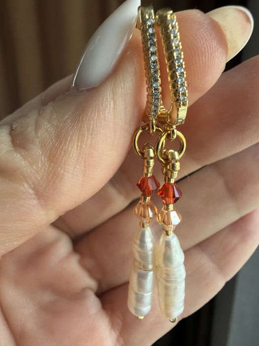 Cercei perle ai cristale swarovski