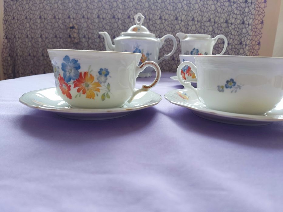 Баварски/немски порцеланов сервиз за кафе/чай
